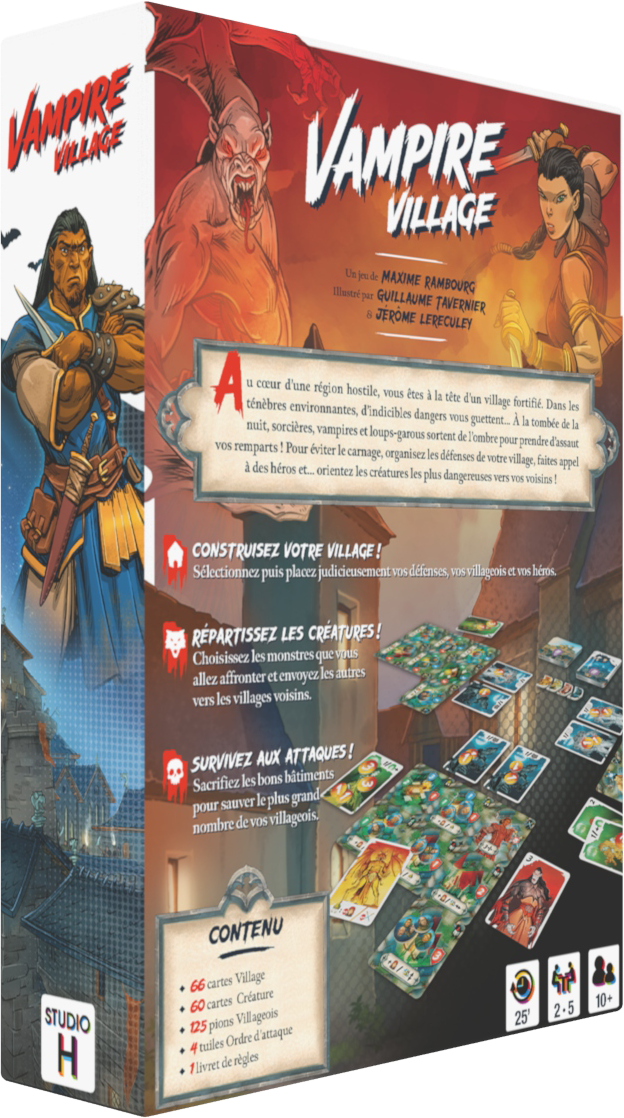 vampire village back of box