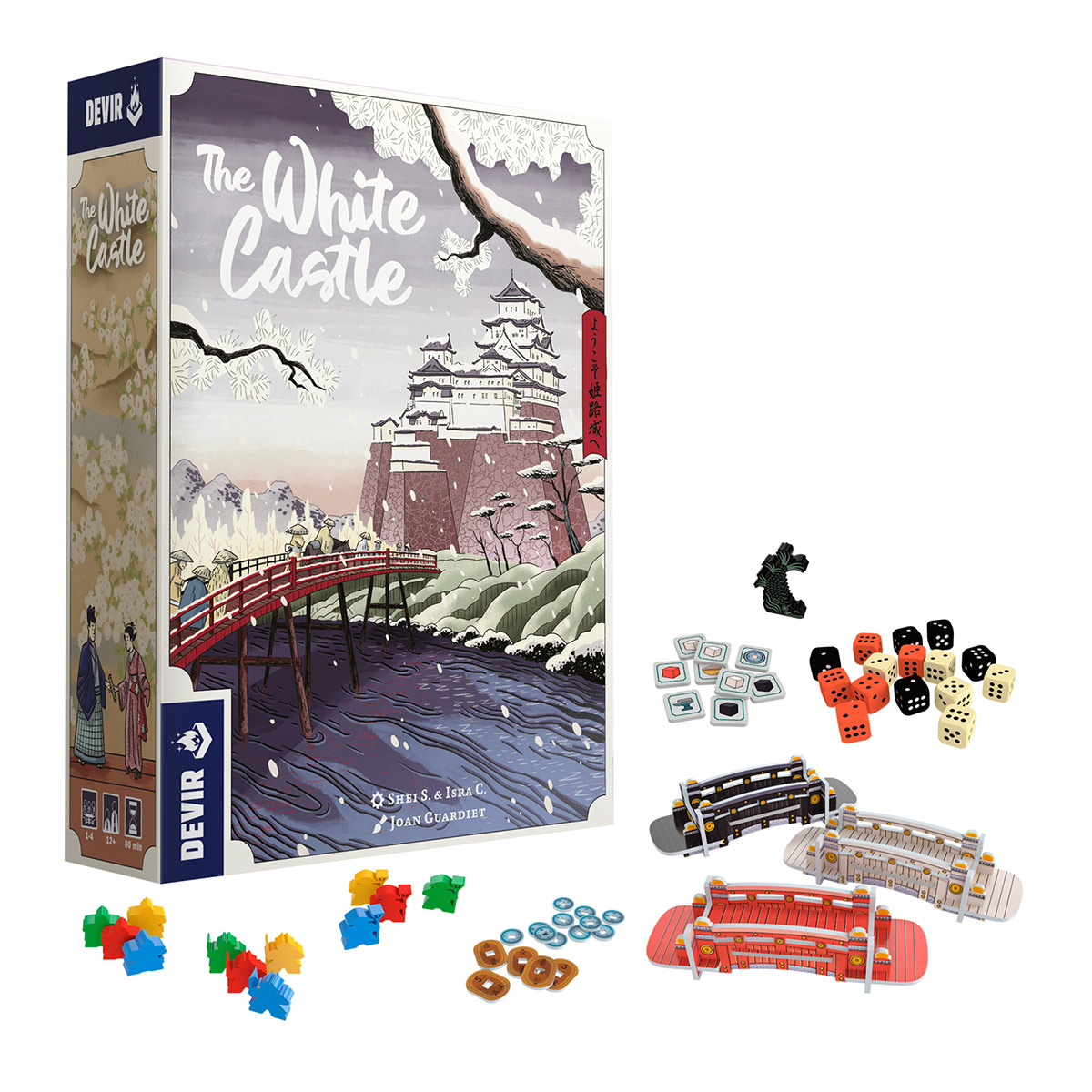 Front of White Castle box with gem and bridge components